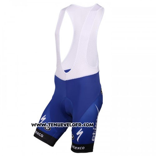 2016 Maillot Ciclismo Etixx Quick Step Blanc et Bleu Manches Courtes et Cuissard